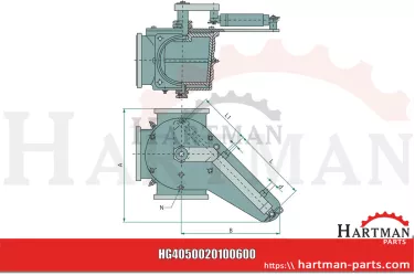 Zawór trójdrożny 6” z siłownikiem hydrau Art. 0200/0600 ARZO0020150600