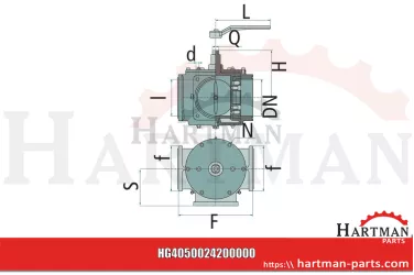 Kurek 3-drożny z kołnierzem 8", art. 0024 ARZO0024200000