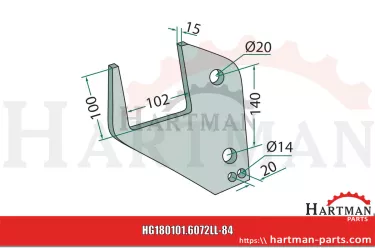 Uchwyt - zestaw (2 szt.) do ramy 100 x 100 mm