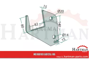 Uchwyt - zestaw (2 szt.) do ramy 80 x 80 mm
