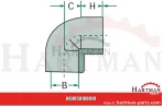 Kolanko 90° 90°