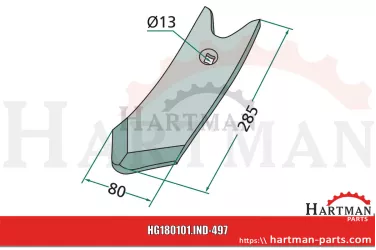 Dziób redlicy R18025780R, R18025780, 18025780, 18025780R