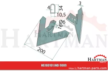 Gęsiostopka 200 x 3 mm R409463