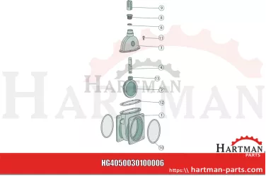 Nakrętka ze smarowniczką do smarowania trzpienia, materiał: stal ocynk