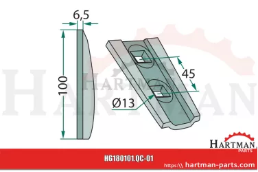 Dłuto lemiesza 63313801