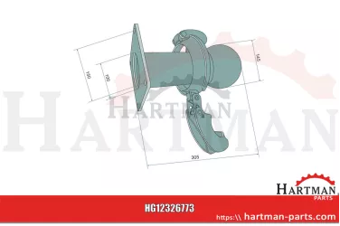 Kula 5″ z kołnierzem 5″