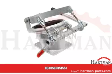 Szybkozłącze krótkie 6” z kołnierzem 6” pod kątem 20° w dół, kołnierz,
