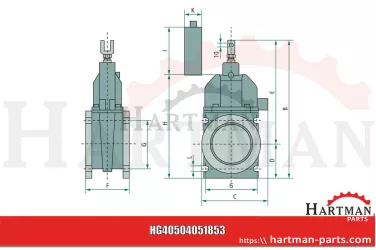 Zasuwa klinowa płaska BURU-125 02BU125000