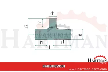 Trójnik z redukcją 491407075050