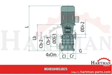 Pompa odśrodkowa Rovatti ME 10KV65-22/3, wielostopniowa