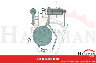 Wałek Ø 60 x 179 mm TAZO0430100001