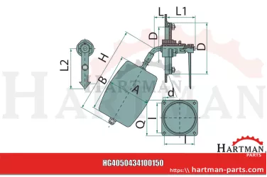 Wskaźnik poziomu napełnienia art. 0434, 1300 mm z pływakiem ARZO043413