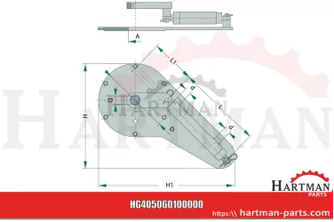 Siłownik hydrauliczny art. 60, do zasuwy 6" ARZO0600150000