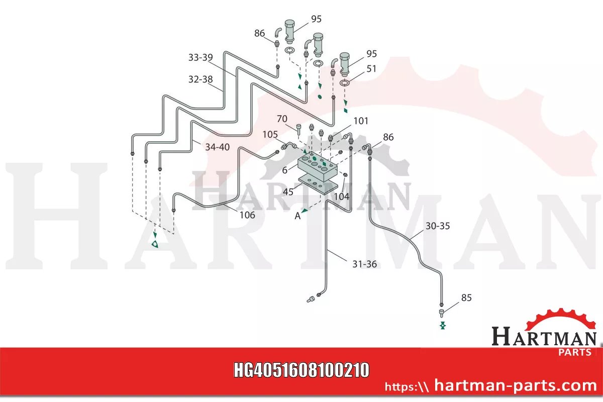Przewód smarowania tylny, PNR 142 D R / M R 1663016310