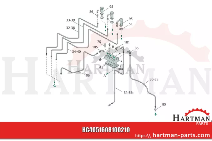 Przewód smarowania tylny, PNR 142 D L / M R 1663016610