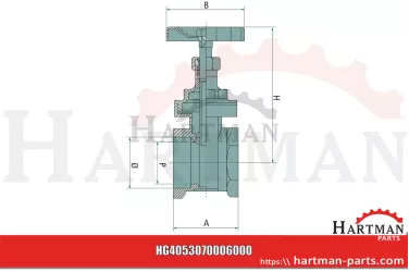 Zasuwa mosiężna ARIN3070040000