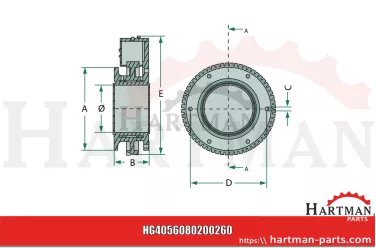 Przegub obrotowy 07-D200 z silnikiem hydraulicznym