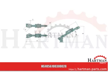 Rozlewacz gnojowicy hydraulisch verstellbar + Höhenverstellung 6100300