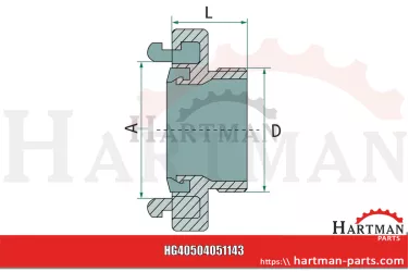 Przyłącze węża system Storz A z zamkniętym pierścieniem WS 3 mm