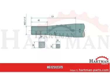 Ząb z nakrętką stożkową 53100, 18803, F238894130010