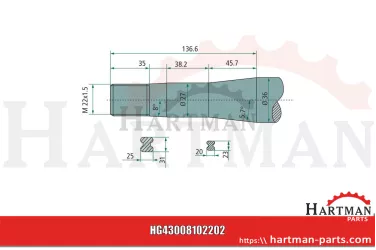 Ząb z nakrętką stożkową 53147, 18848, 0476250