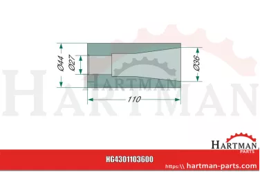 Tuleja do przyspawania do zębów z gwintem M24 18100-41