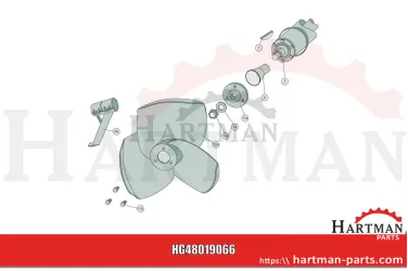 Łopatka dociskowa Typ H 580, Ø 580 mm, wersja ocynkowana 71158, 19058