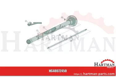 Wałek stożkowy wtykowy 3 częściowy, długość - 190 mm 50480, 72452