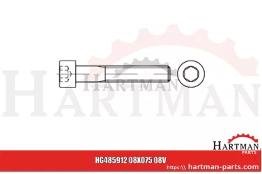 Śruba z łbem walcowym M8x75 DIN 912 80080875