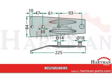 Trzymak noża 7006580109, 70.006.047.0