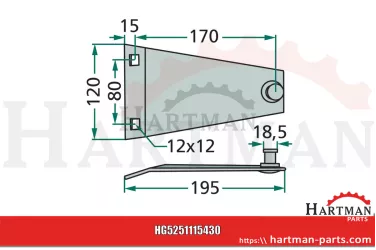 Trzymak noża 3223-445A, 1115430, 813223-445A