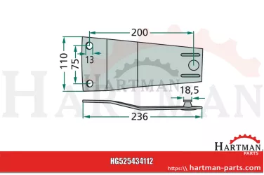 Trzymak noża 00434112, 00+      434.112