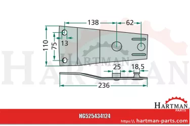 Trzymak noża 00434124, 00+      434.124