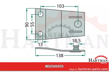 Trzymak noża 00434125, 00434121