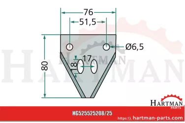 Nożyk drobno ryflowany, system Schumacher Z93078, 4201000046, Z52672