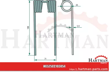 Palec podbieracza E90235, AFH202304, CC103854