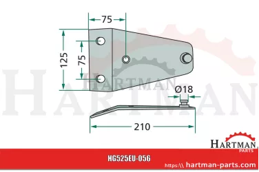 Trzymak noża EU-056K0, VGEU056K0