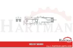 Palce zgrabiarki pokosowej krótki (srebrny) F580008