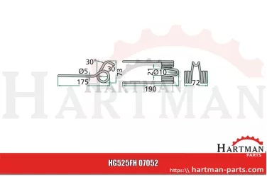 Palec przetrząsaczo-zgrabiarki karuz. FH07052