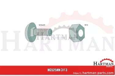 Mocowanie kpl., M 10 x 25 HN3F3