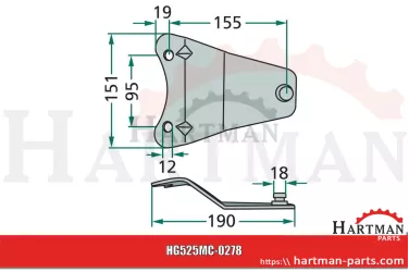 Trzymak noża MC-0278K0, MC0105K0