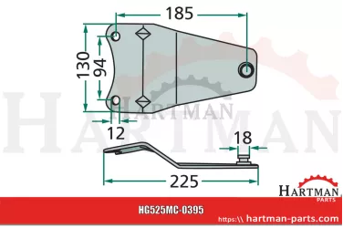 Trzymak noża Z1199560, MC0395KO, VGMC0395K0