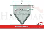 Nożyk listwy tnącej grubo ryflowany, samoostrzący, grubość 2,7 mm P496
