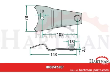 Trzymak noża PZ-57, 06580126, 11019010854.00
