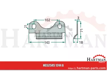 Płytka czyszcząca do rozdzielacza wewnętrznego, dolna RS1244B