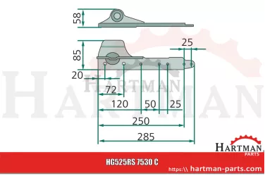 Główka noża RS7830C, RS7530C, RS7530B, RS1365D, RS1365C