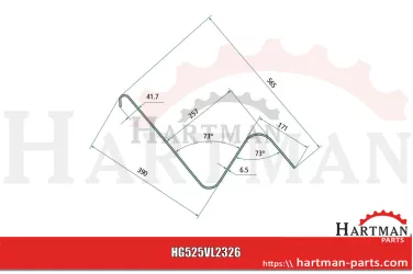 Palec przetrząsaczo-zgrabiarki karuzelow VL2326