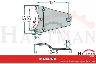 Trzymak noża YA-0336K0, VGYA0336K0, YA0336KO