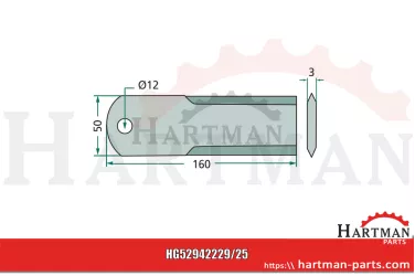 Gegenmesser VPE25 gładka 50028-4