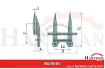 Bagnet podwójny 6" D44102900, D44104500